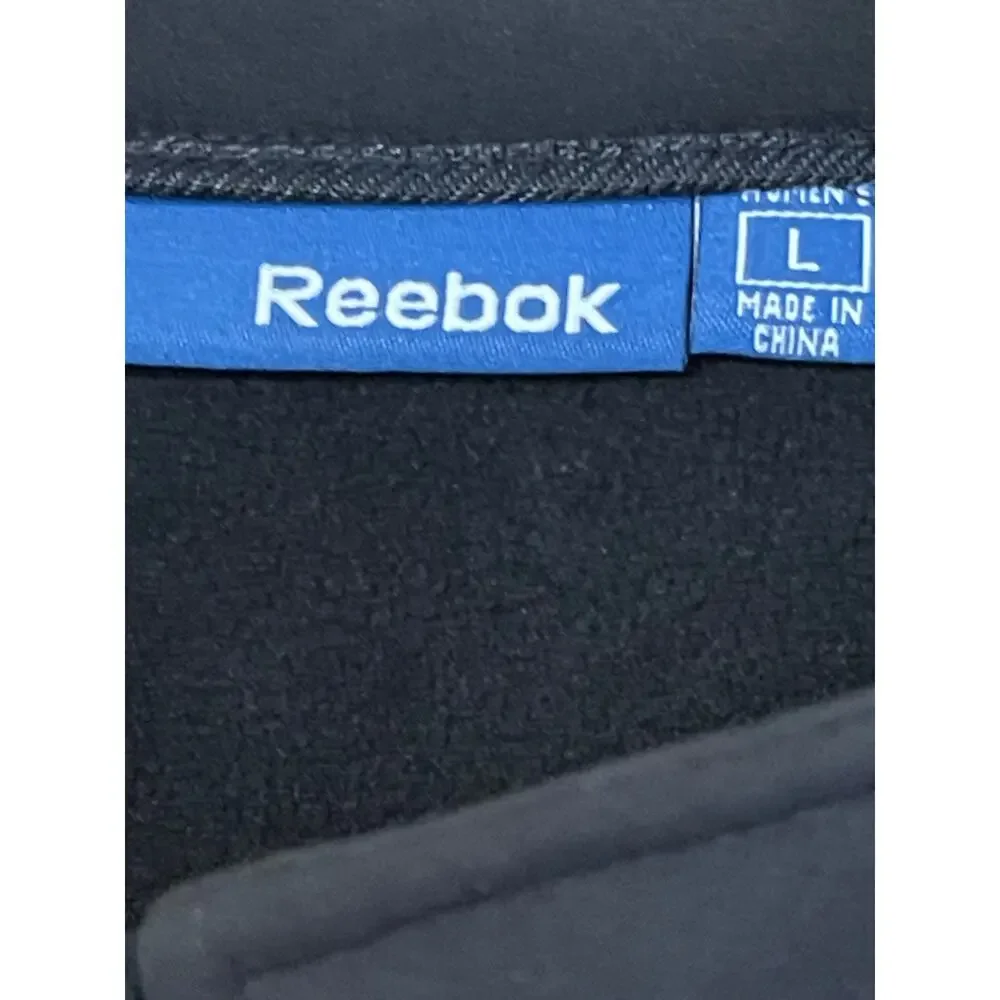 Reebok Womens NWT Size Large Black Softshell Jacket Fleece Lined Branded BSA